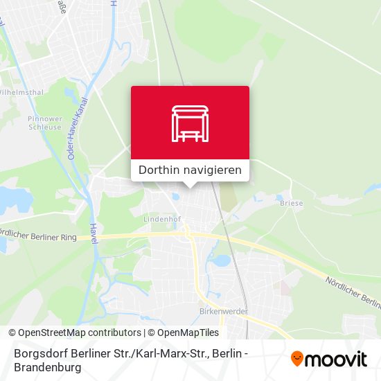 Borgsdorf Berliner Str. / Karl-Marx-Str. Karte