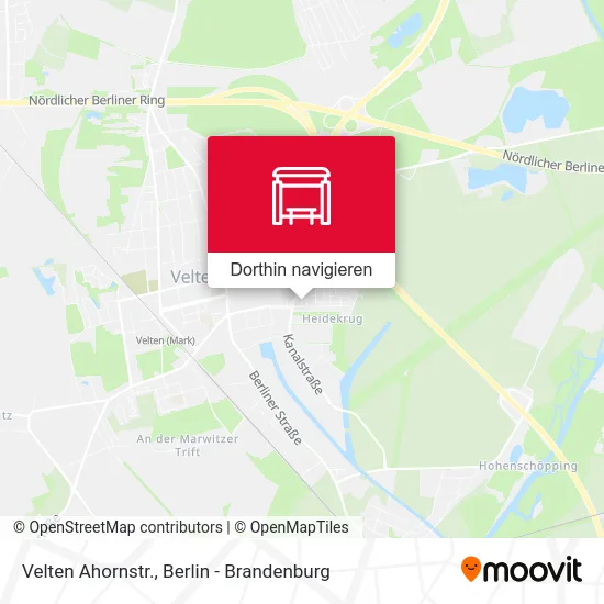 Velten Ahornstr. Karte