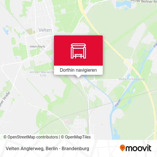 Velten Anglerweg Karte