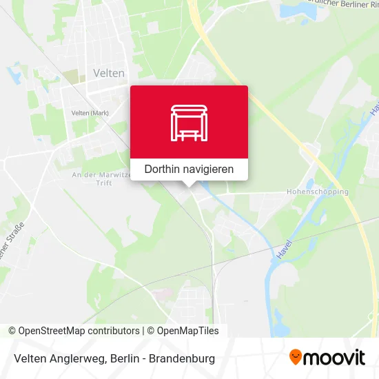 Velten Anglerweg Karte