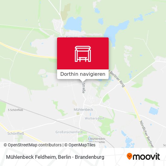 Mühlenbeck Feldheim Karte