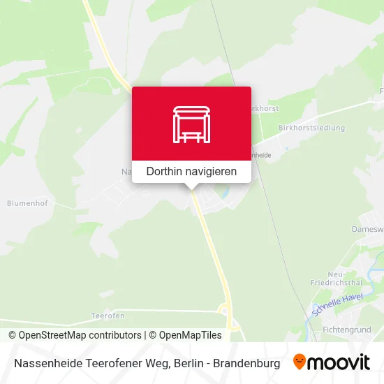 Nassenheide Teerofener Weg Karte
