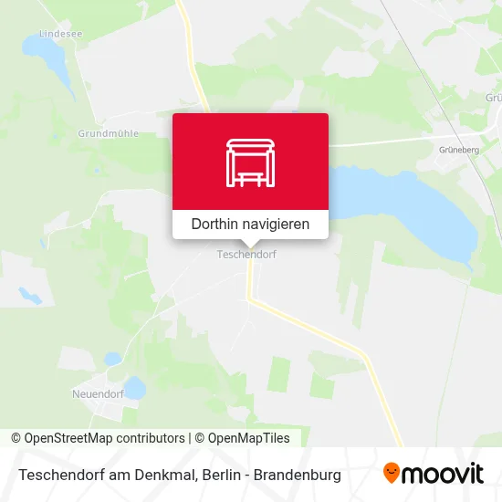 Teschendorf am Denkmal Karte