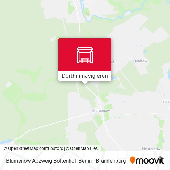 Blumenow Abzweig Boltenhof Karte