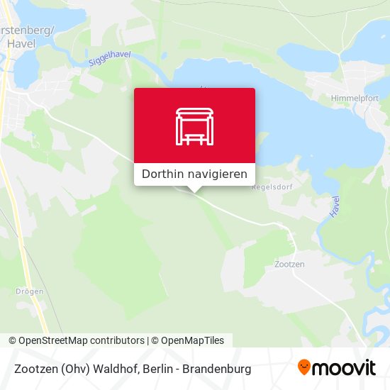 Zootzen (Ohv) Waldhof Karte