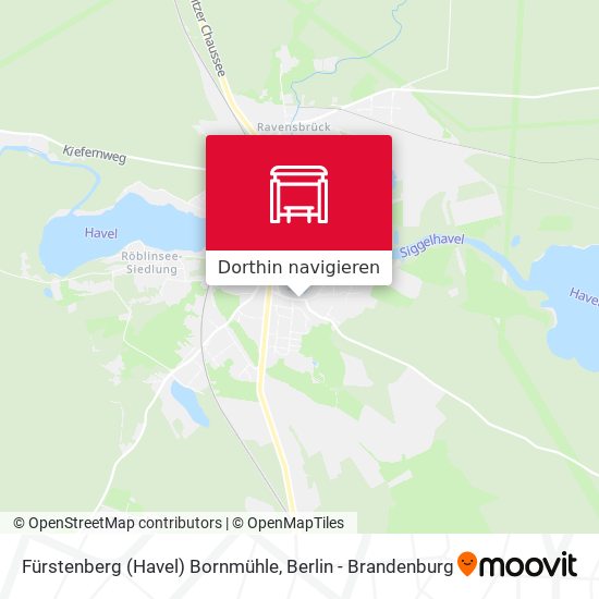 Fürstenberg (Havel) Bornmühle Karte