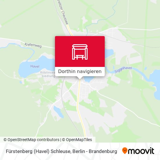 Fürstenberg (Havel) Schleuse Karte