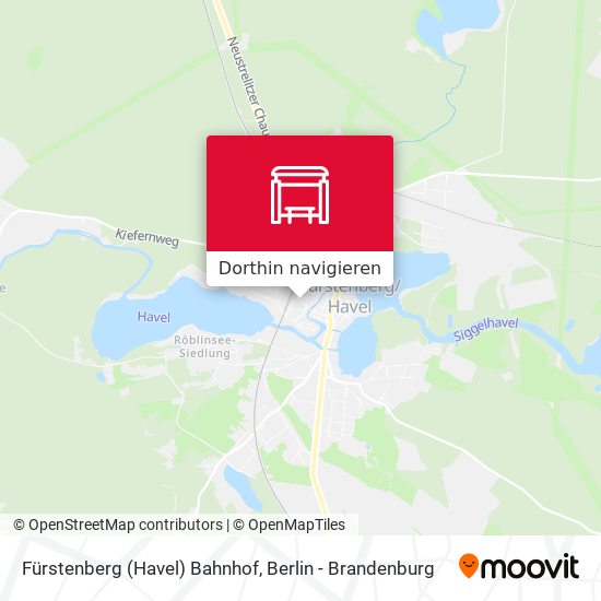 Fürstenberg (Havel) Bahnhof Karte