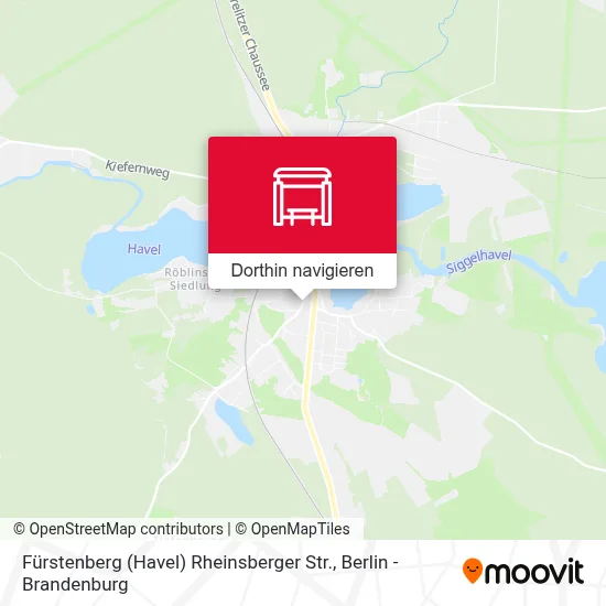 Fürstenberg (Havel) Rheinsberger Str. Karte