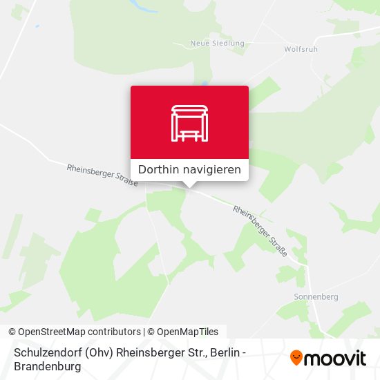 Schulzendorf (Ohv) Rheinsberger Str. Karte