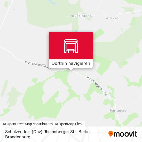 Schulzendorf (Ohv) Rheinsberger Str. Karte