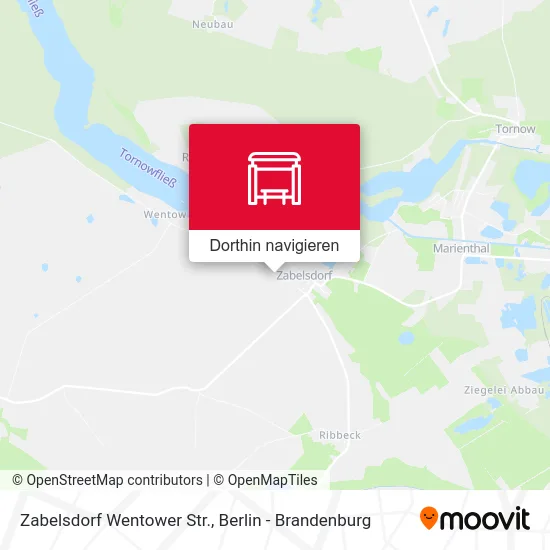 Zabelsdorf Wentower Str. Karte