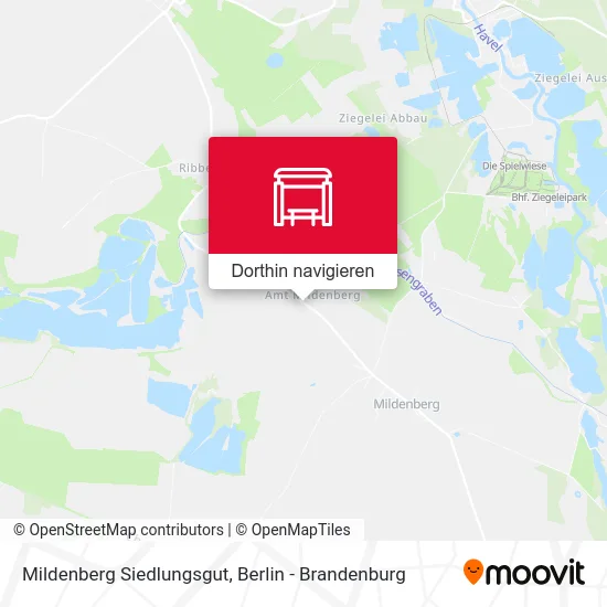 Mildenberg Siedlungsgut Karte