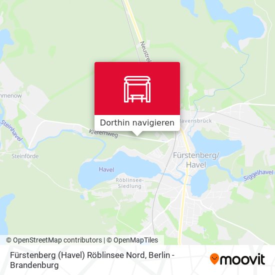 Fürstenberg (Havel) Röblinsee Nord Karte