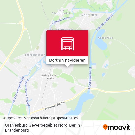 Oranienburg Gewerbegebiet Nord Karte