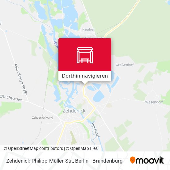 Zehdenick Philipp-Müller-Str. Karte
