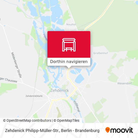 Zehdenick Philipp-Müller-Str. Karte