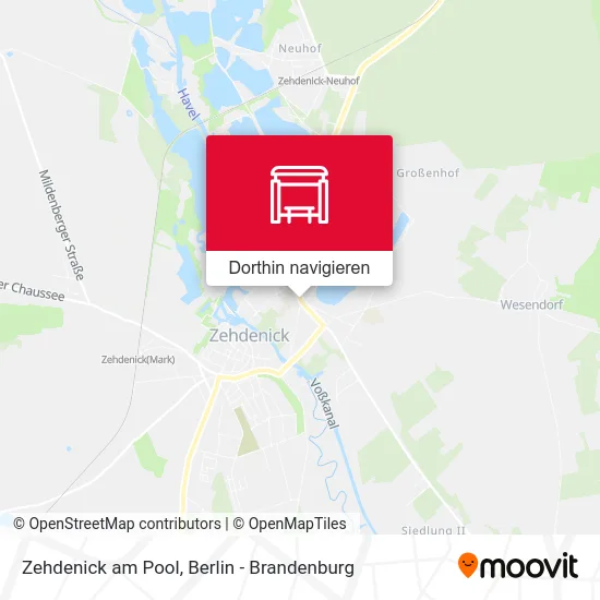 Zehdenick am Pool Karte