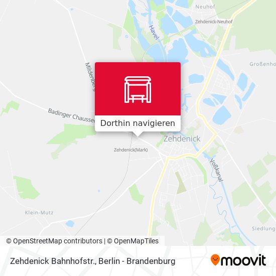 Zehdenick Bahnhofstr. Karte