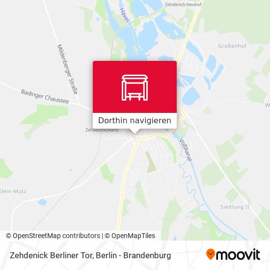 Zehdenick Berliner Tor Karte