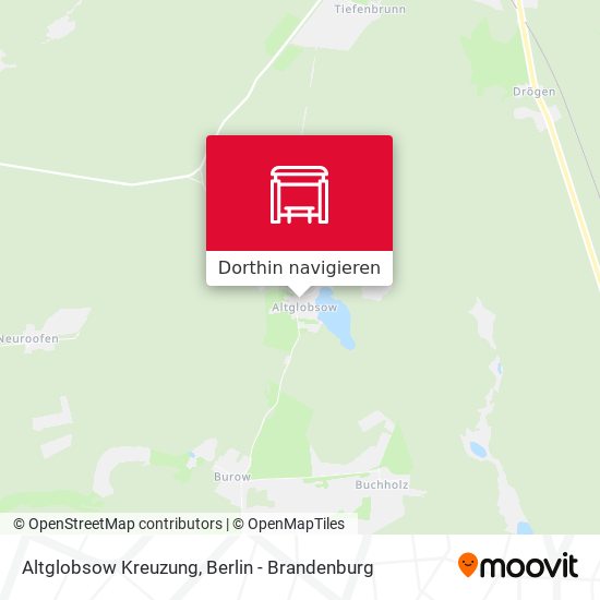 Altglobsow Kreuzung Karte
