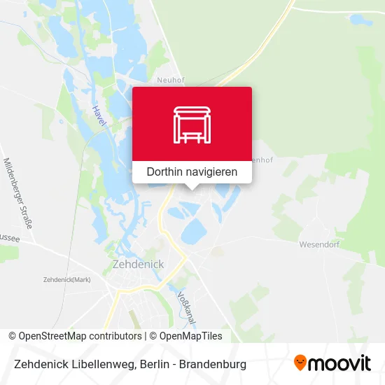 Zehdenick Libellenweg Karte
