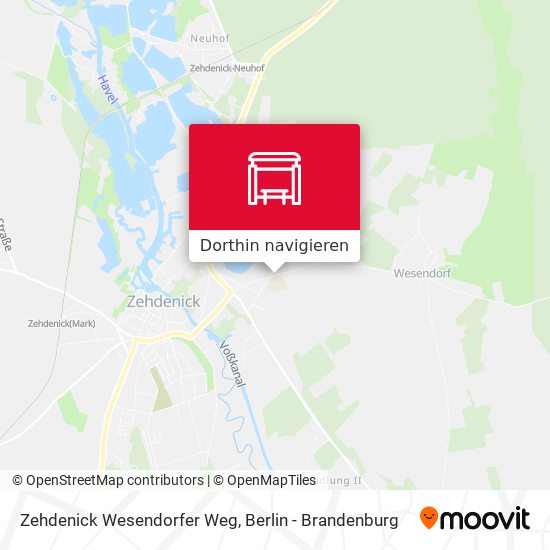 Zehdenick Wesendorfer Weg Karte