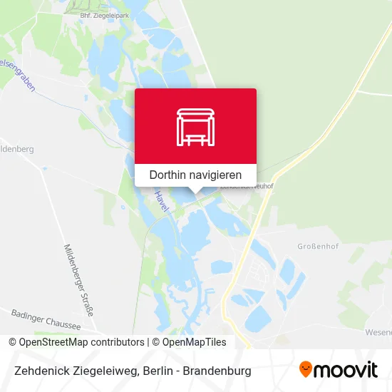 Zehdenick Ziegeleiweg Karte
