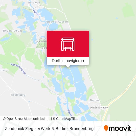 Zehdenick Ziegelei Werk 5 Karte