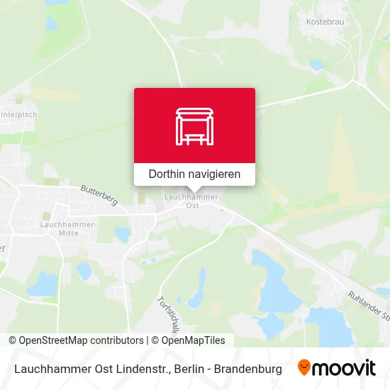 Lauchhammer Ost Lindenstr. Karte