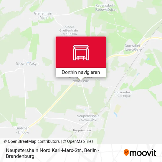 Neupetershain Nord Karl-Marx-Str. Karte