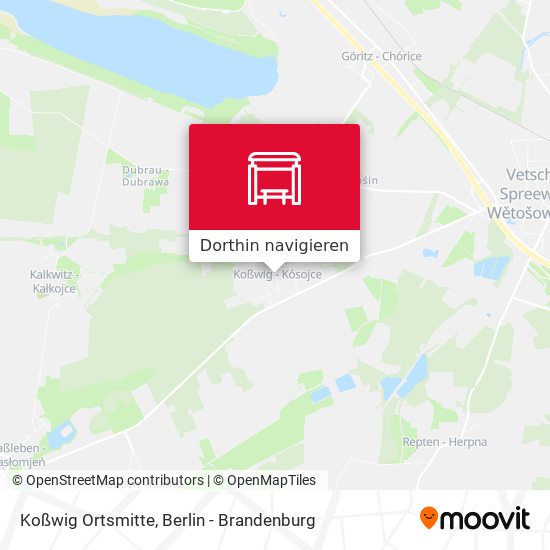 Koßwig Ortsmitte Karte