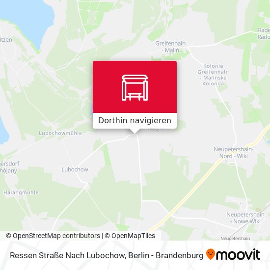 Ressen Straße Nach Lubochow Karte