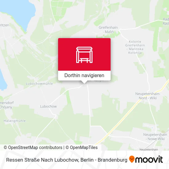 Ressen Straße Nach Lubochow Karte