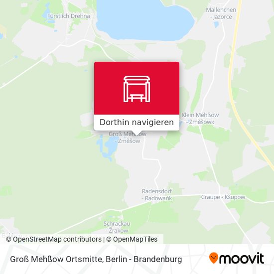 Groß Mehßow Ortsmitte Karte