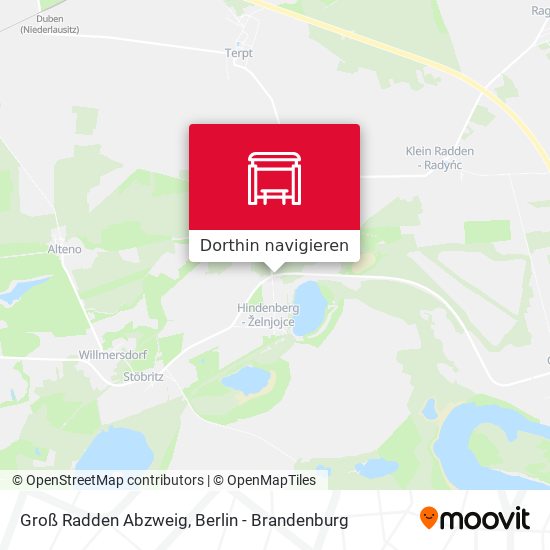 Groß Radden Abzweig Karte