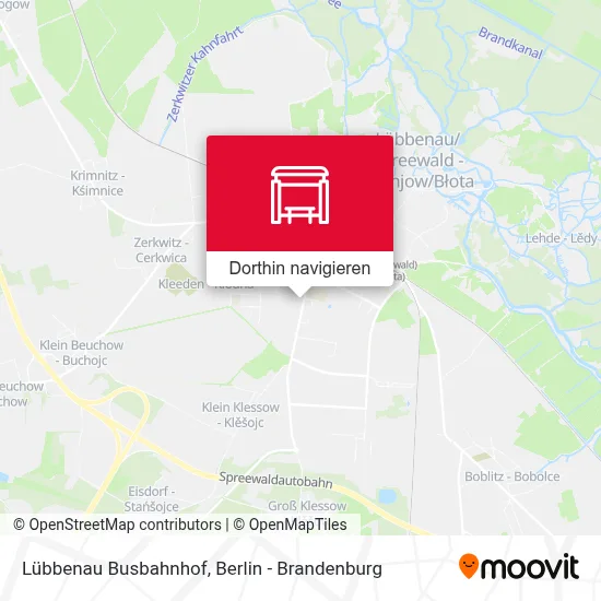 Lübbenau Busbahnhof Karte
