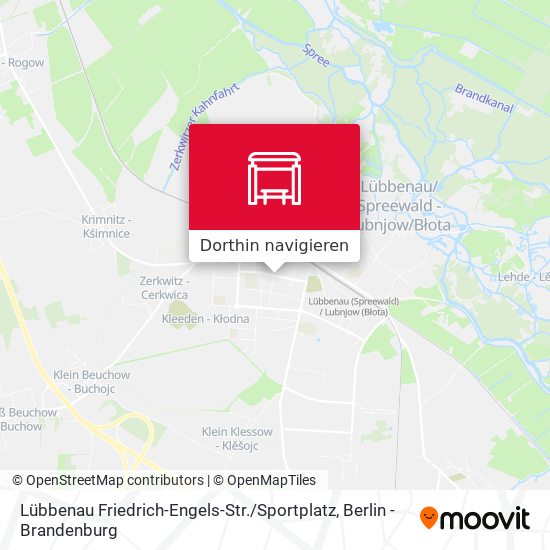 Lübbenau Friedrich-Engels-Str. / Sportplatz Karte