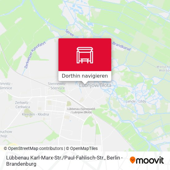 Lübbenau Karl-Marx-Str. / Paul-Fahlisch-Str. Karte