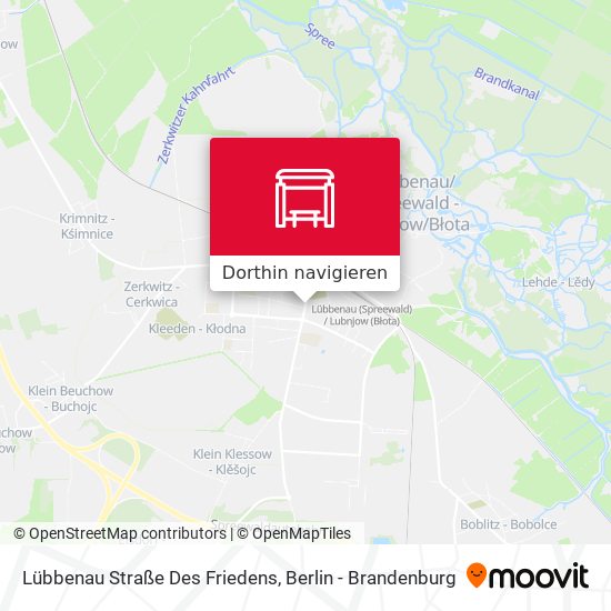 Lübbenau Straße Des Friedens Karte