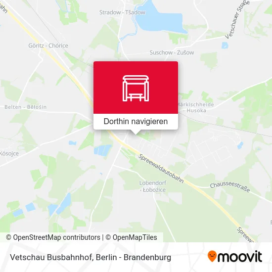 Vetschau Busbahnhof Karte