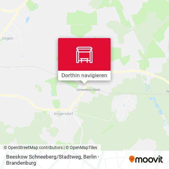 Beeskow Schneeberg/Stadtweg Karte