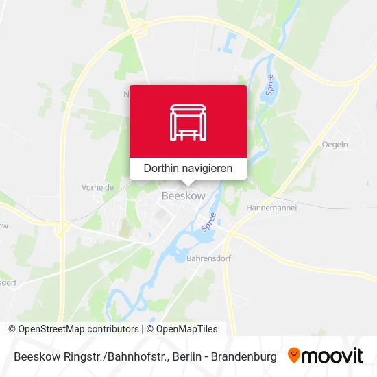 Beeskow Ringstr./Bahnhofstr. Karte