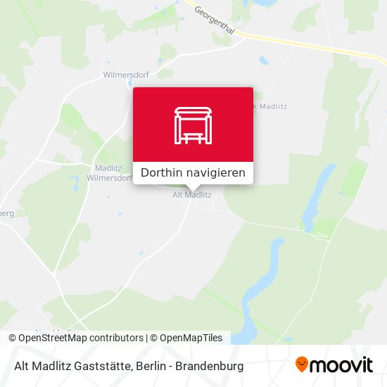 Alt Madlitz Gaststätte Karte