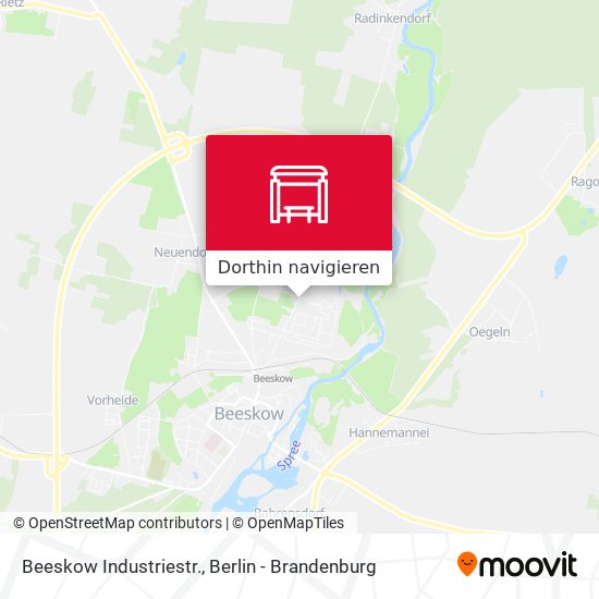 Beeskow Industriestr. Karte