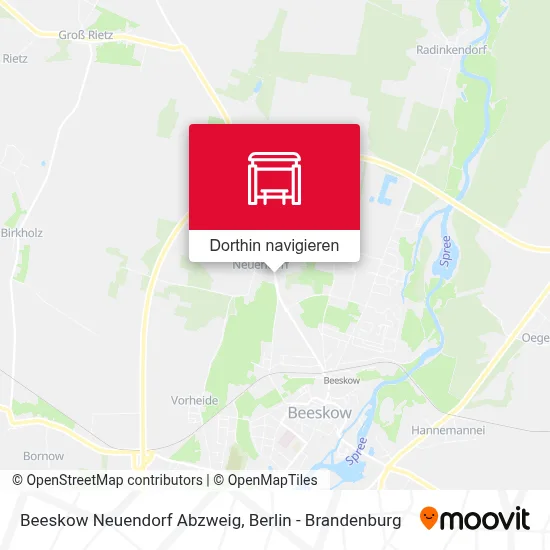 Beeskow Neuendorf Abzweig Karte