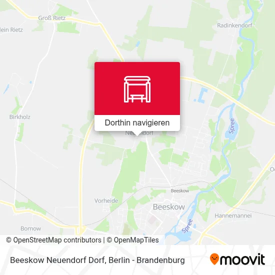 Beeskow Neuendorf Dorf Karte