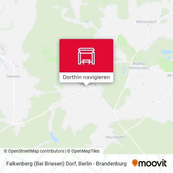 Falkenberg (Bei Briesen) Dorf Karte