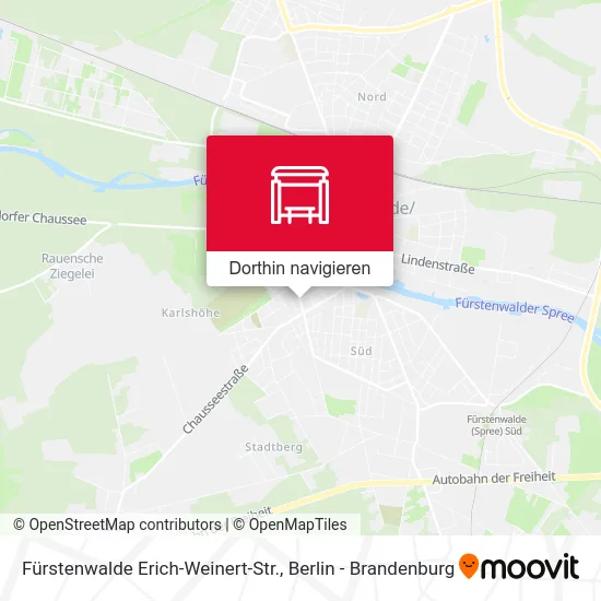 Fürstenwalde Erich-Weinert-Str. Karte