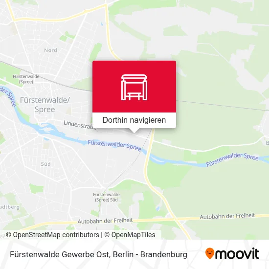 Fürstenwalde Gewerbe Ost Karte
